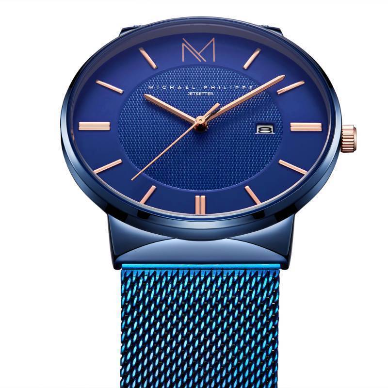 lot 83 image: Mens Jetsetter  40mm Milanese Mesh Atomic Rose