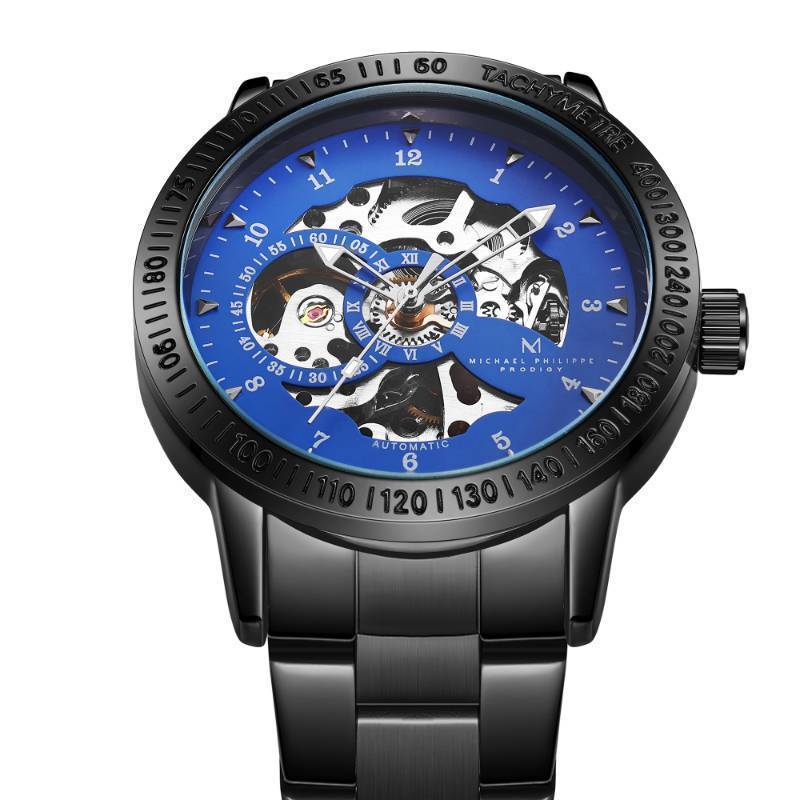 lot 87 image: Mens Prodigy  42.5mm Oyster Steel Link Mozart Blue