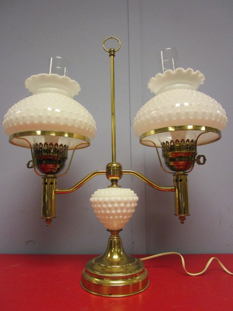 lot 312 image: BRASS ELECTRIC LAMP