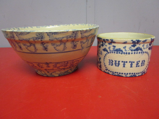 lot 386 image: VINTAGE DECORATIVE POTTERY BOWLS