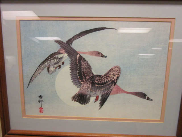 lot 422 image: FRAMED ART, BIRDS, SIGNED