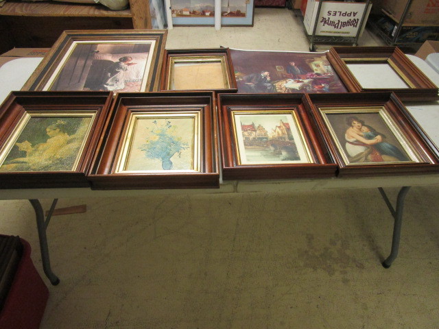 lot 428 image: VINTAGE ARTWORK, DECORATIVE FRAMES