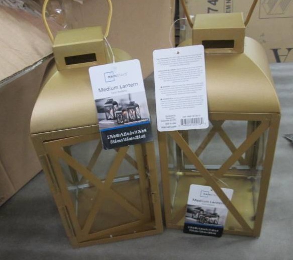 Lot of 2 Mainstays Medium Lantern G...