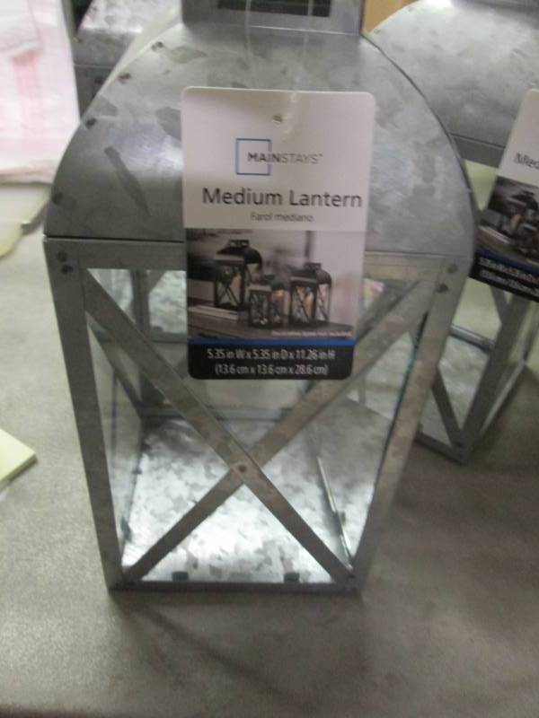 Lot of 3 Mainstays Medium Lantern G...