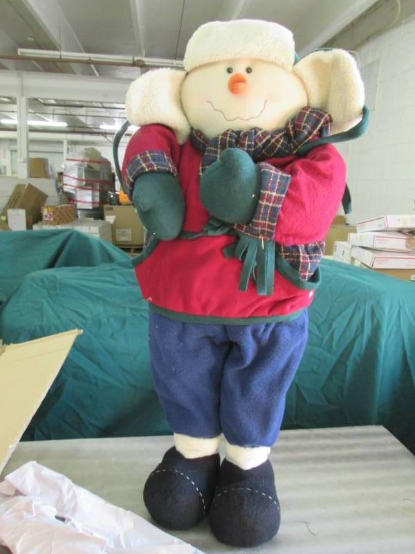 Large Snowman with Skis...