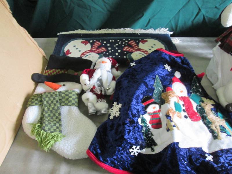 Tree Skirt, Stocking, Rug, Santa Sn...