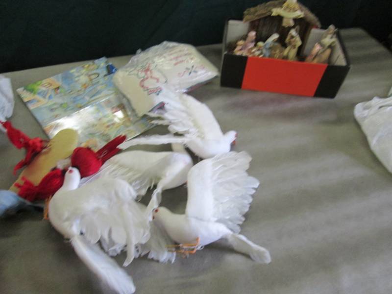4 Doves, Nativity Set etc...