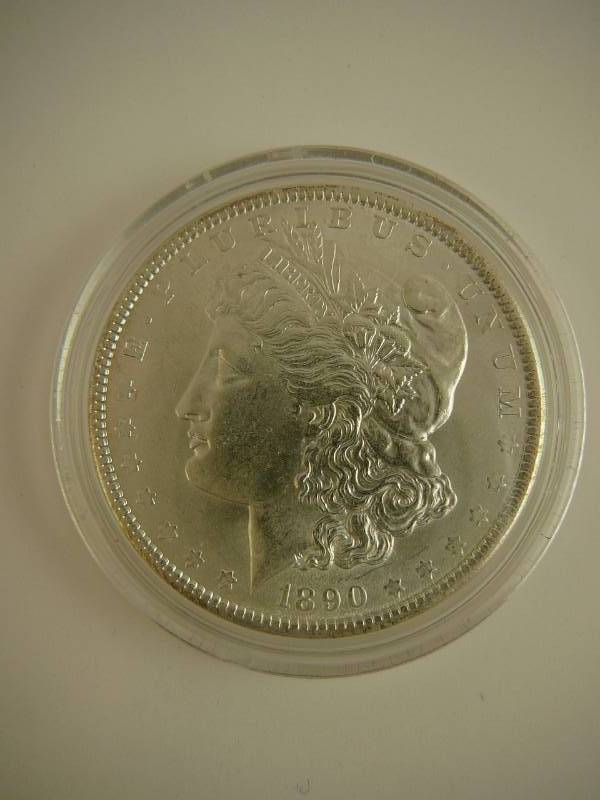 lot 9 image: 1890 Morgan Silver Dollar