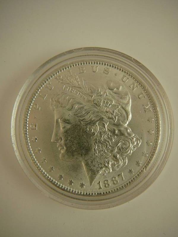 lot 11 image: 1887 Morgan Silver Dollar