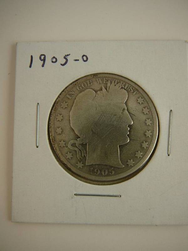 lot 16 image: 1905 O Barber Half Dollar