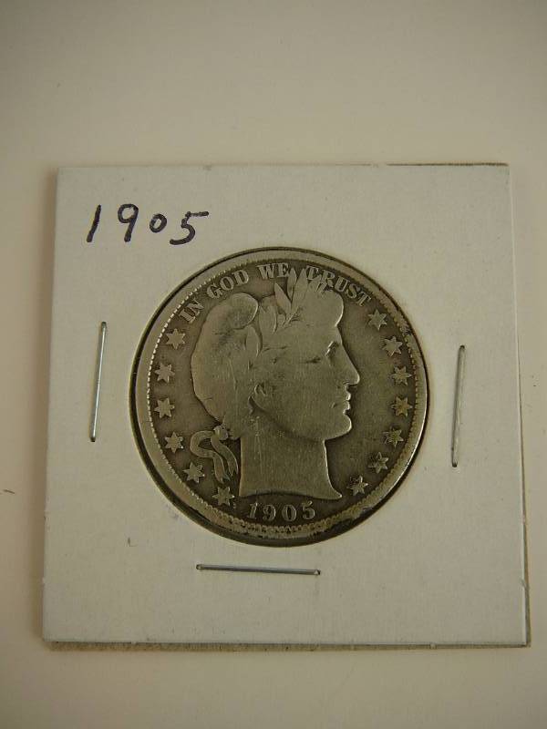 lot 18 image: 1905  Barber Half Dollar