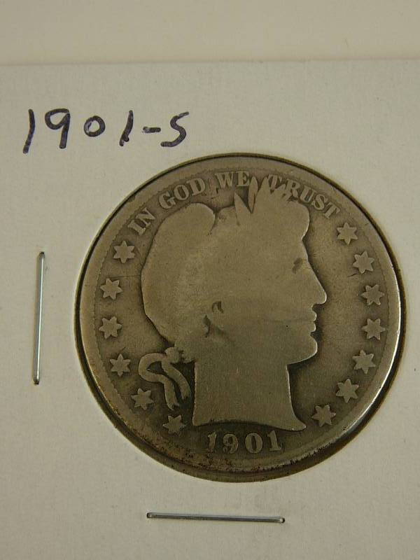lot 28 image: 1901 S Barber Half Dollar