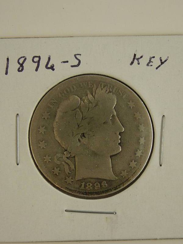lot 35 image: 1896 S Barber Half Dollar
