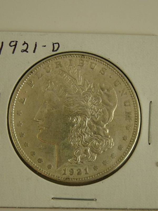 lot 43 image: 1921 D Morgan Silver Dollar