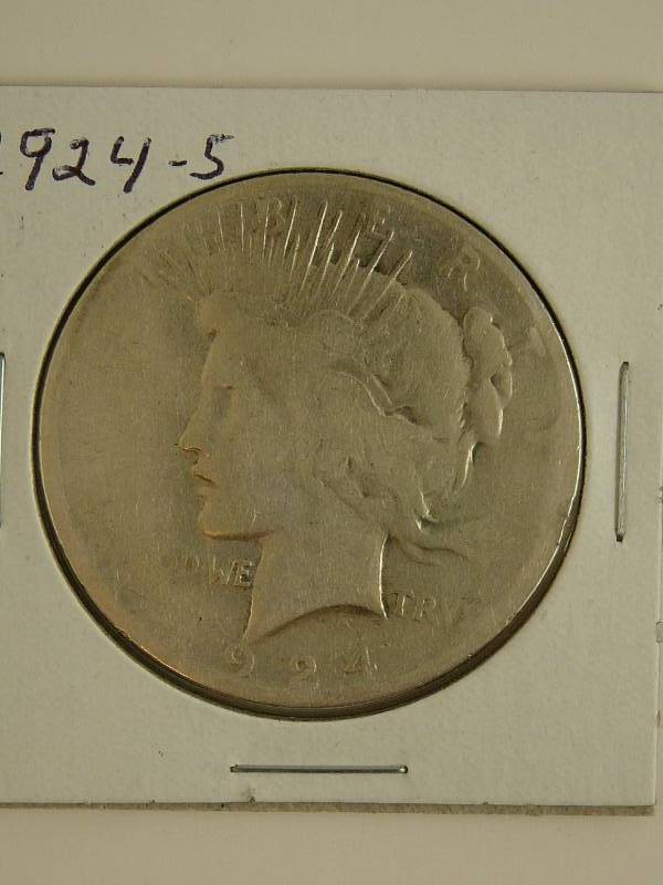 lot 44 image: 1924 S Peace Silver Dollar