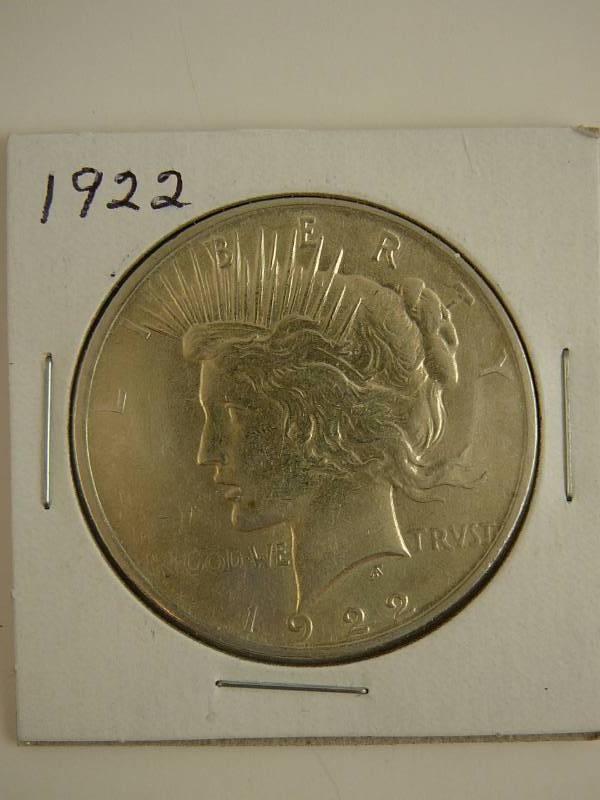 lot 55 image: 1922 Peace Silver Dollar