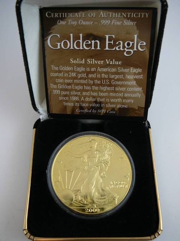 lot 77 image: 2000 .999 1 Troy Ounce Golden Eagle