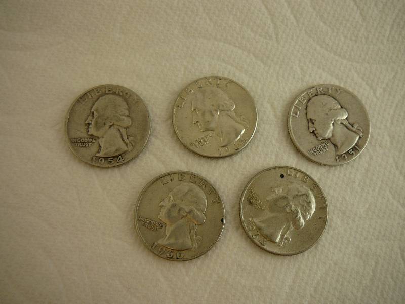 lot 88 image: 5- Washington Quarters