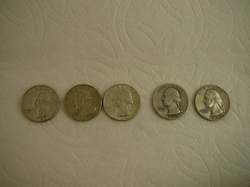 lot 89 image: 5- Washington Quarters