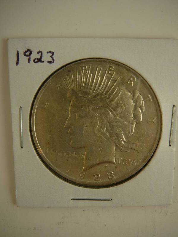 lot 92 image: 1923 Peace Silver Dollar