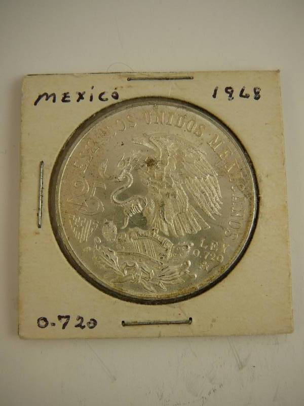 lot 94 image: 1968 Mexicanos .720 Ley Peso 27 79g