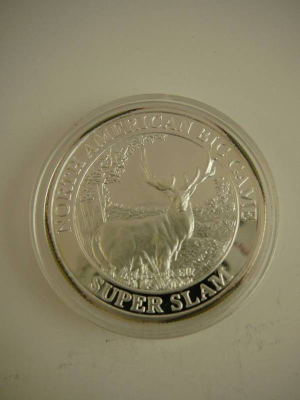 lot 96 image: .999 1 oz Fine Silver North America Hunting Club