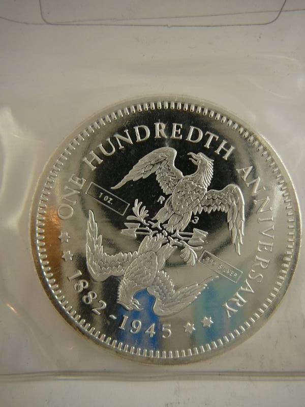 lot 98 image: .999 1 oz Fine Silver 1982 Franklin Delano Roosevelt