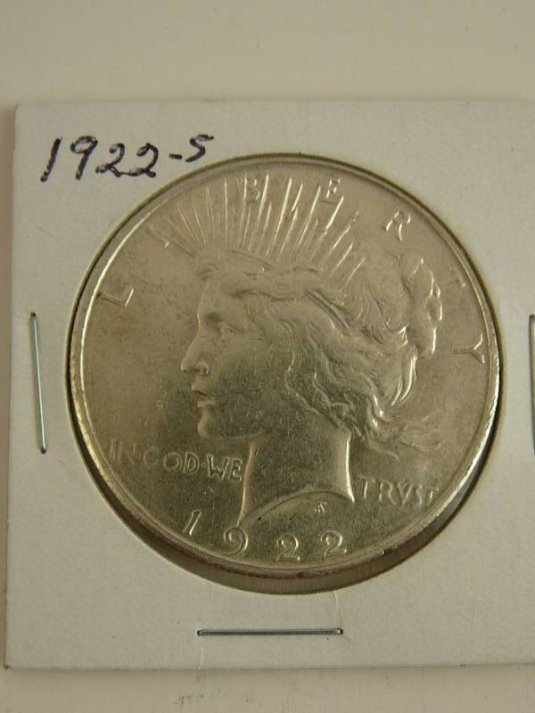 lot 101 image: 1922S Peace Silver Dollar