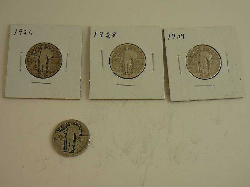 lot 110 image: 4 Walking Liberty Quarters
