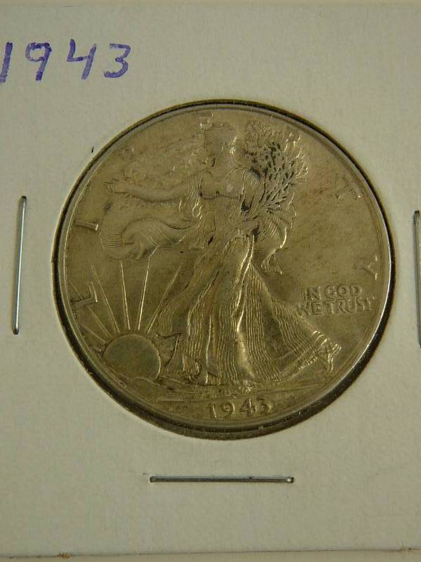 lot 117 image: 1943 Walking Liberty half Dollar
