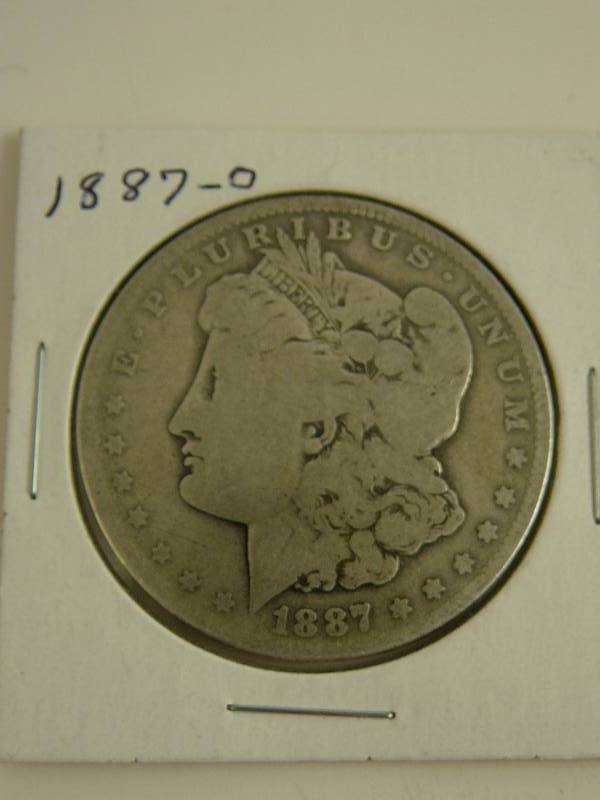 lot 120 image: 1887O Morgan Silver Dollar