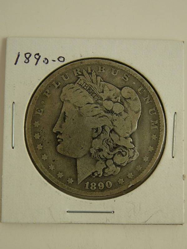 lot 122 image: 1890o Morgan Silver Dollar