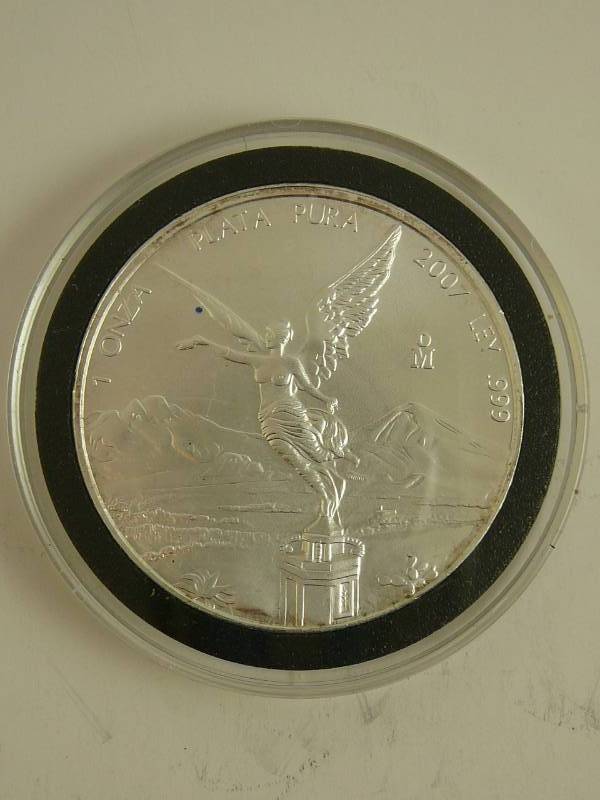lot 131 image: .999 1 onza Plata Pura 2007 Ley .999