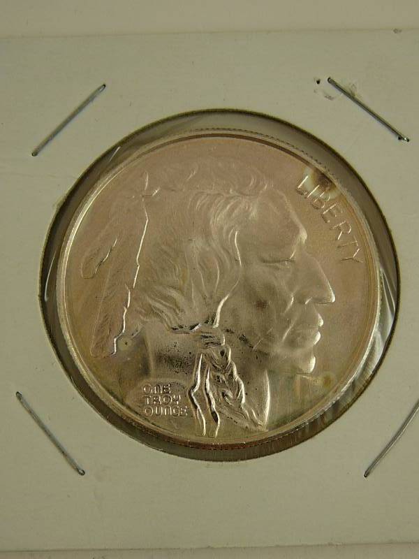 lot 149 image: .999 1 oz Fine Silver 1 Troy OUnce Indian  Buffalo