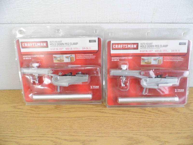 Lot of 2 Cradftsman Hold Down Peg Clamps