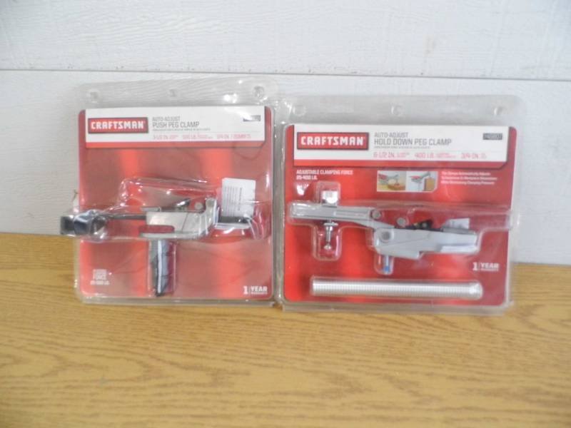 Lot of 2 Cradftsman Hold Down Peg Clamps