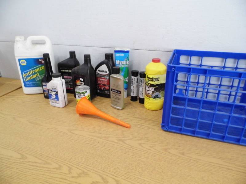 Oil - Brake Fluid - Grease - Crate