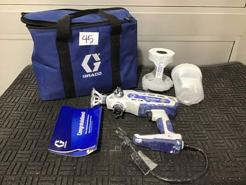 lot 45 image: Graco TrueCoat 360 DSP Airless Paint Sprayer Model 16Y386- USED