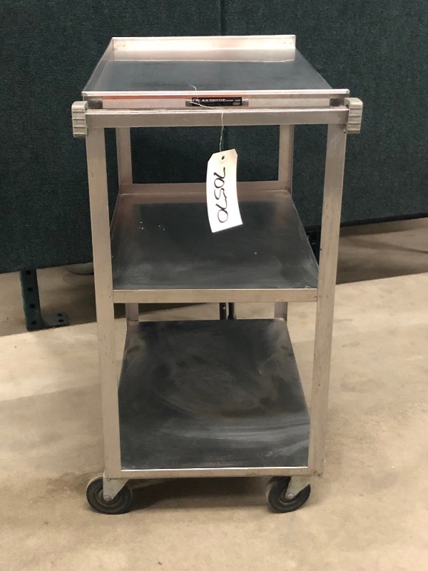 lot 2 image: Lakeside Heavy Gauge Stainless Steel Foodservice Utility Stock Mobile Cart 500lb Capacity - Excellent Condition