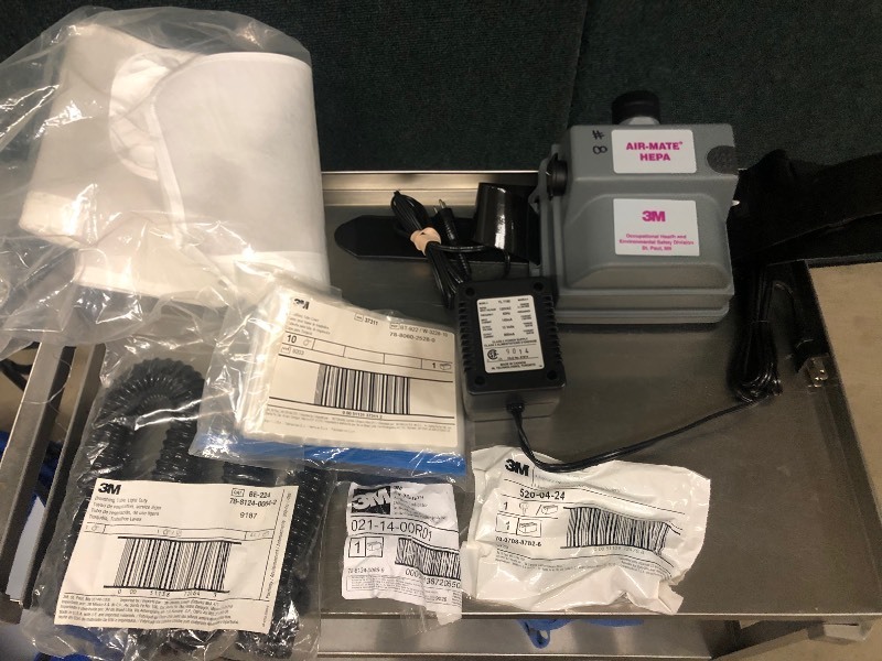 lot 9 image: MSRP $1299&nbsp3M Air-Mate Powered Air Purifying Respirator(PAPR) - Looks Possibly NEW - See Pics This is for 1 Respirator