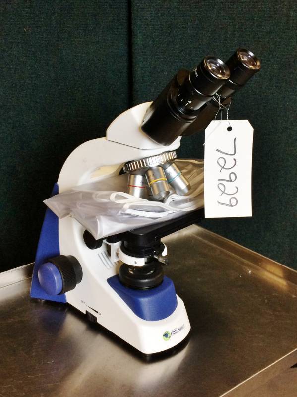 lot 27 image: WOW MSRP $1700 Unico G380 Medical Veterinarian Power & Light Binocular Microscope With 4 Objectives - Great Condition