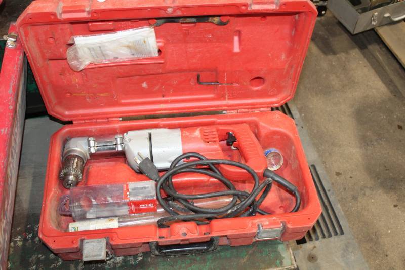 lot 122 image: Milwaukee 12in. Heavy Duty Right Angle Drill with Case