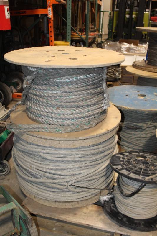 lot 100 image: Lot of (2) Partial Spools of Rope