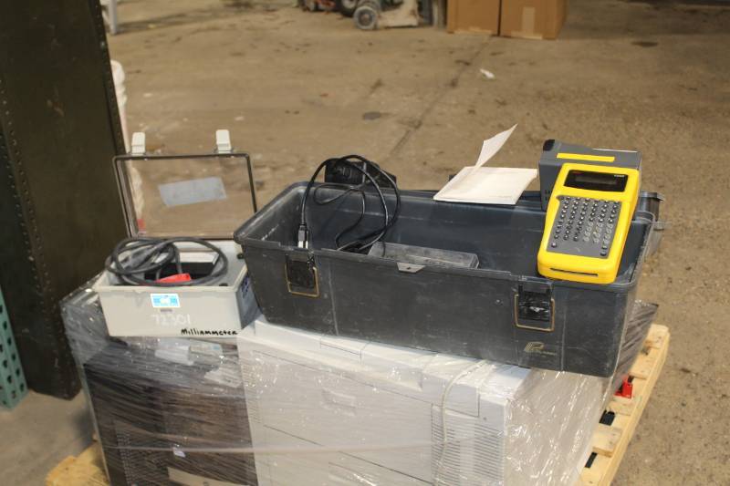 lot 195 image: Lot of (2) Kroy Industrial Labeling System K2500, Transco AC mA Meter
