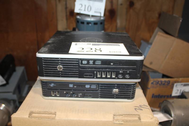 lot 228 image: Lot of (2) HP Desktop Computers