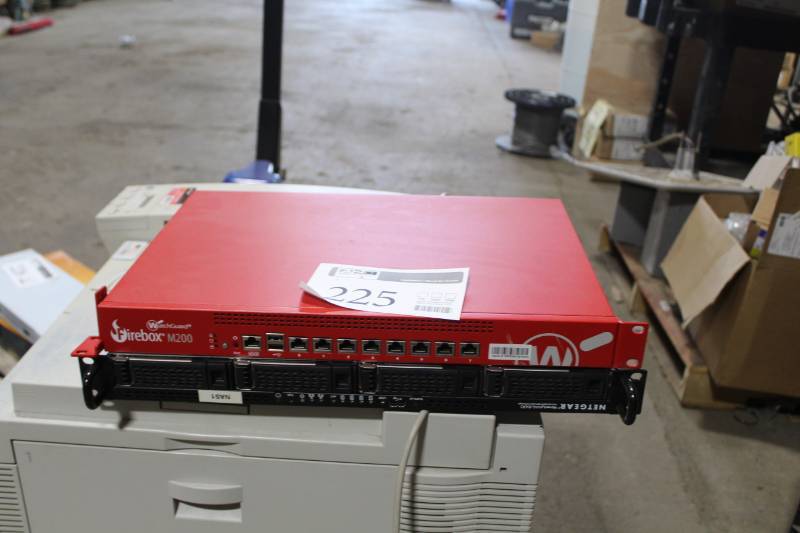 lot 225 image: Lot of (2) Rack-Mount Netgear ReadyNAS 1500 Advanced Network Storage, Rack-Mount Firebox WatchGuard M200