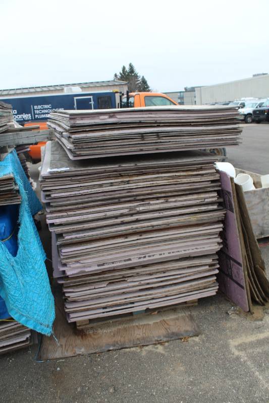 lot 77 image: 34in. Insulation Sheets, 12in. Plywood Sheets