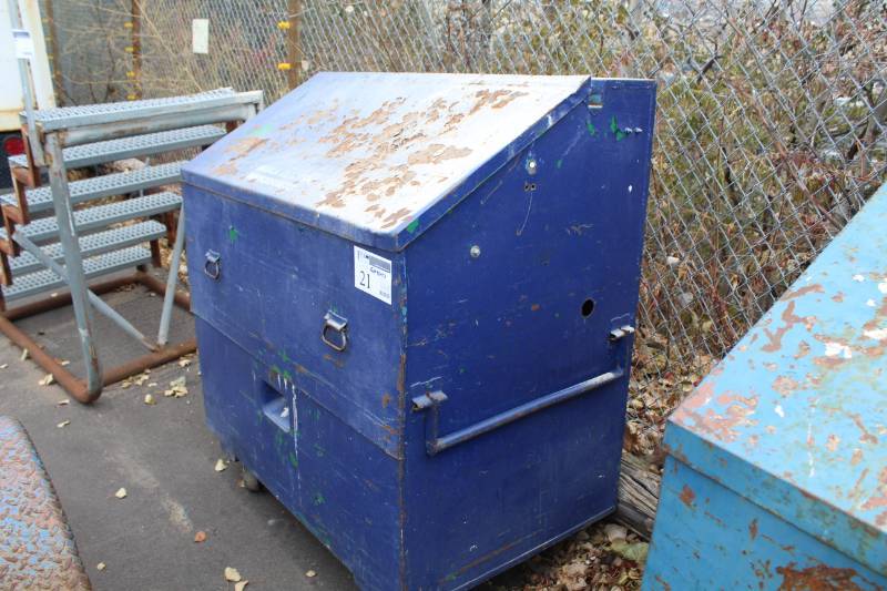 lot 21 image: Rolling Metal Job Site Work Box
