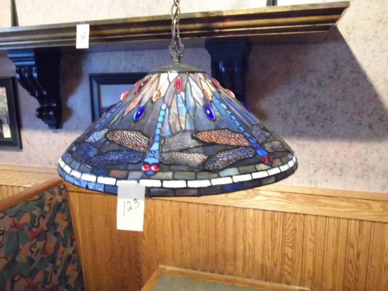 lot 123 image: Dragon Fly Hanging Lamp