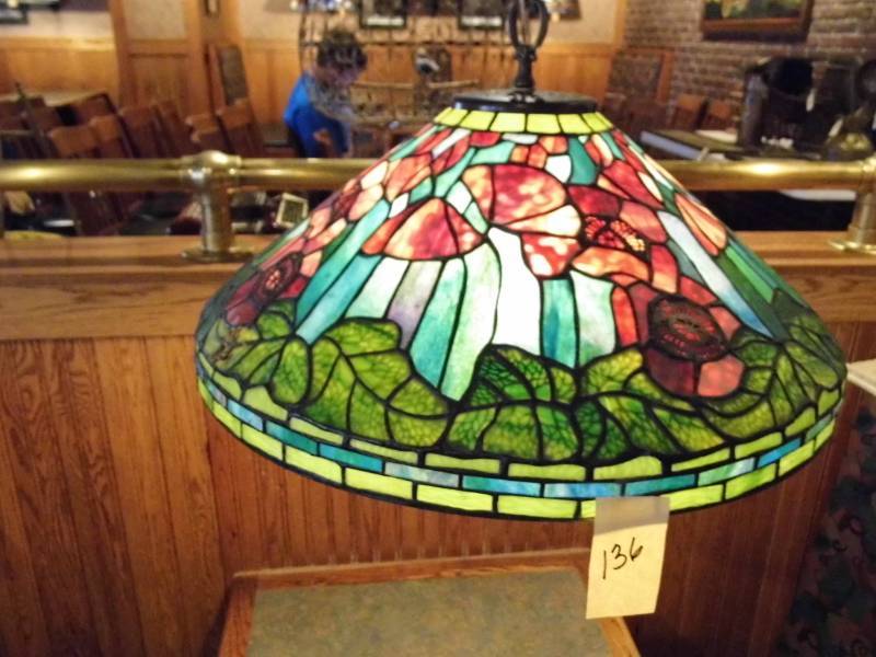 lot 136 image: Floral Hanging Lamp